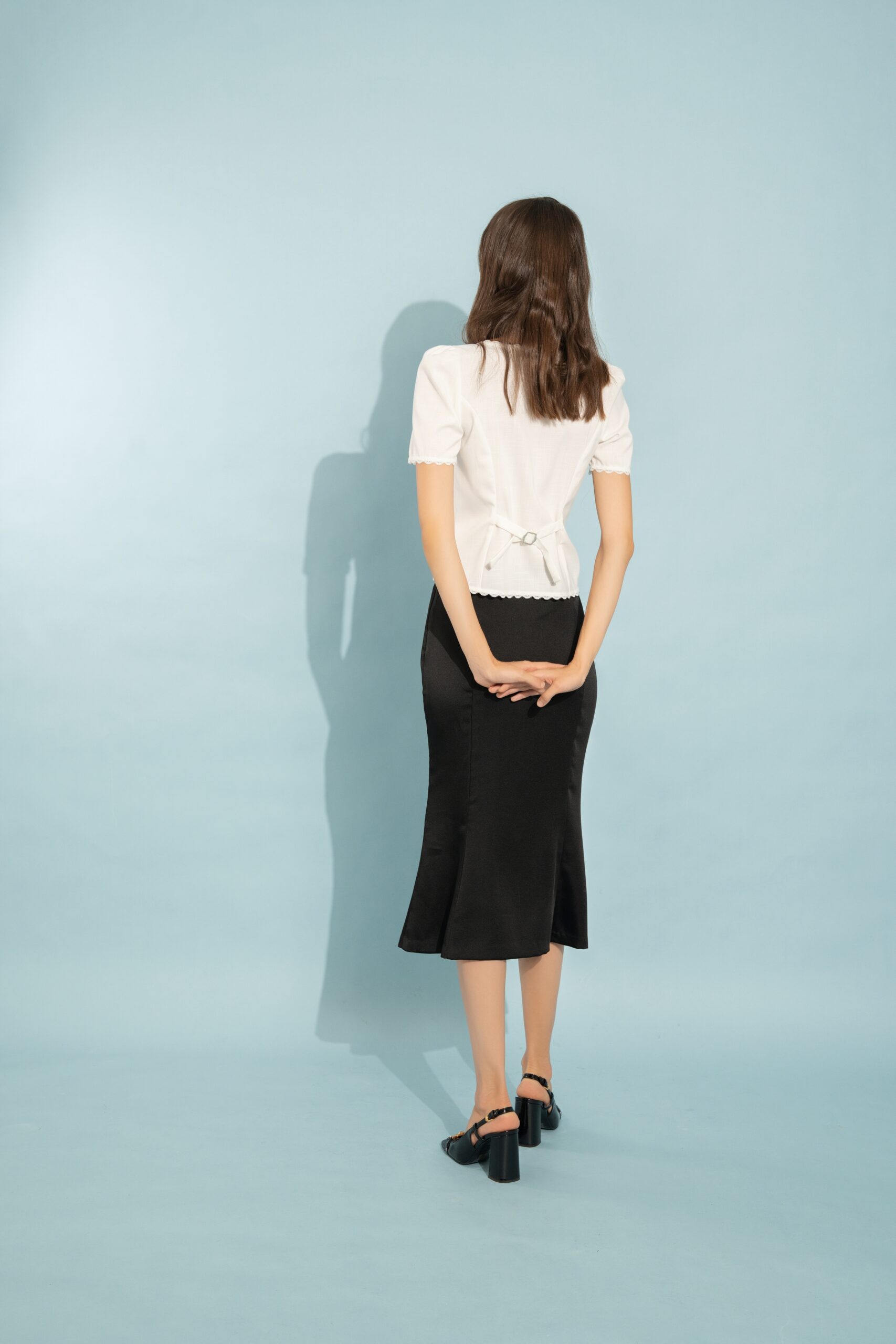 Dreamy Mermaid Satin Skirt | Black