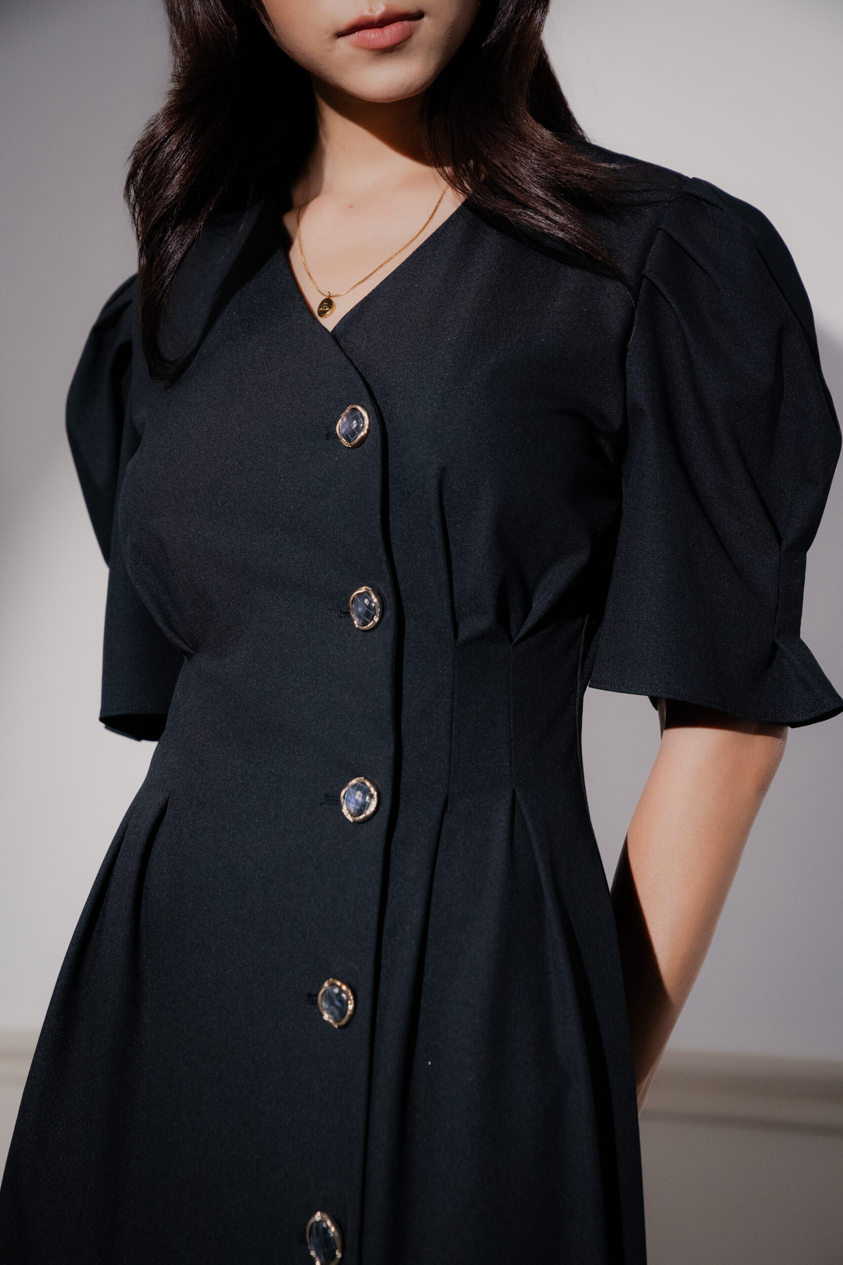 Catherine Midi Dress | Black